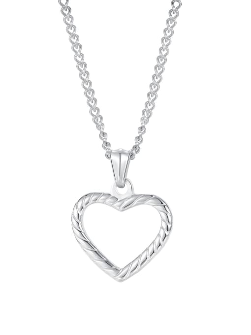 1999 [steel pendant chain] Titanium Steel Minimalist  Hollow Heart  Pendant